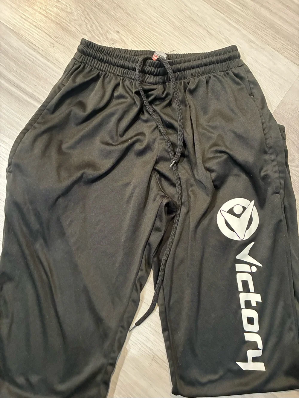 Victory Black Men's Jogger Sweatpants with‎ White Logo
